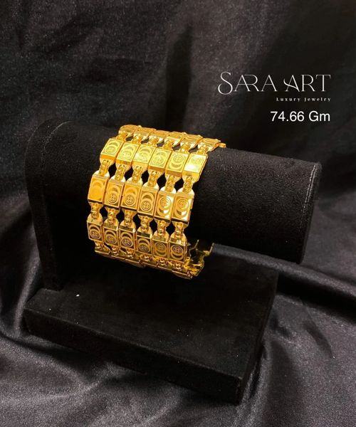 Manchette MN-008: gold bangle set, 74.66 g, SARA ART Dubai