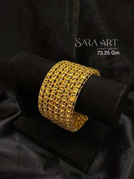 Manchette MN-014: gold bangle set, 73.25 g, SARA ART Dubai