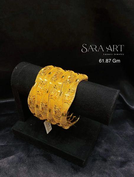 Manchette MN-029: gold bangle set, 61.87 g, SARA ART Dubai