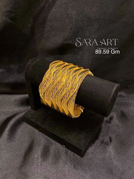 Manchette MN-036: gold bangle set, 89.59 g, SARA ART Dubai