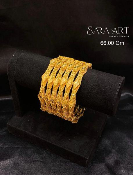 Manchette MN-047: gold bangle set, 66.00 g, SARA ART Dubai
