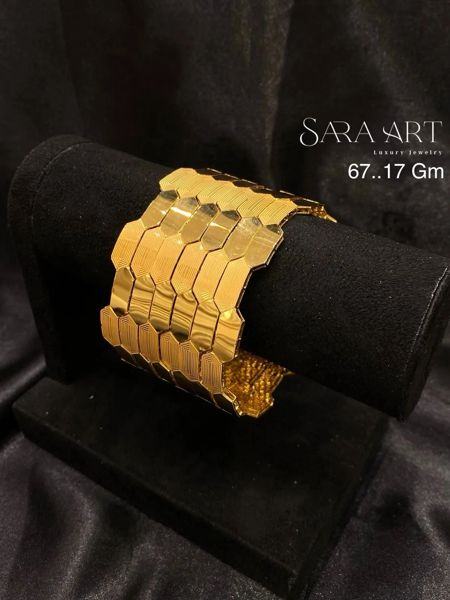 Manchette MN-054: gold bangle set, 67.17 g, SARA ART Dubai