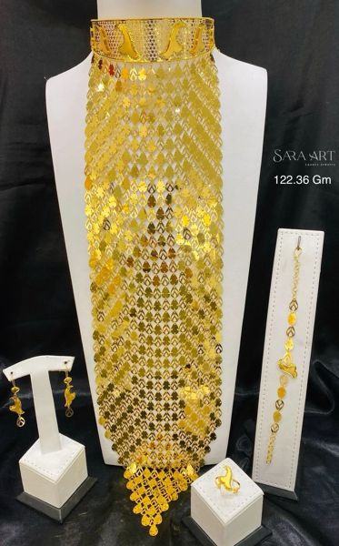 Parure PR-006: gold jewellery set, 122.36 g, SARA ART Dubai